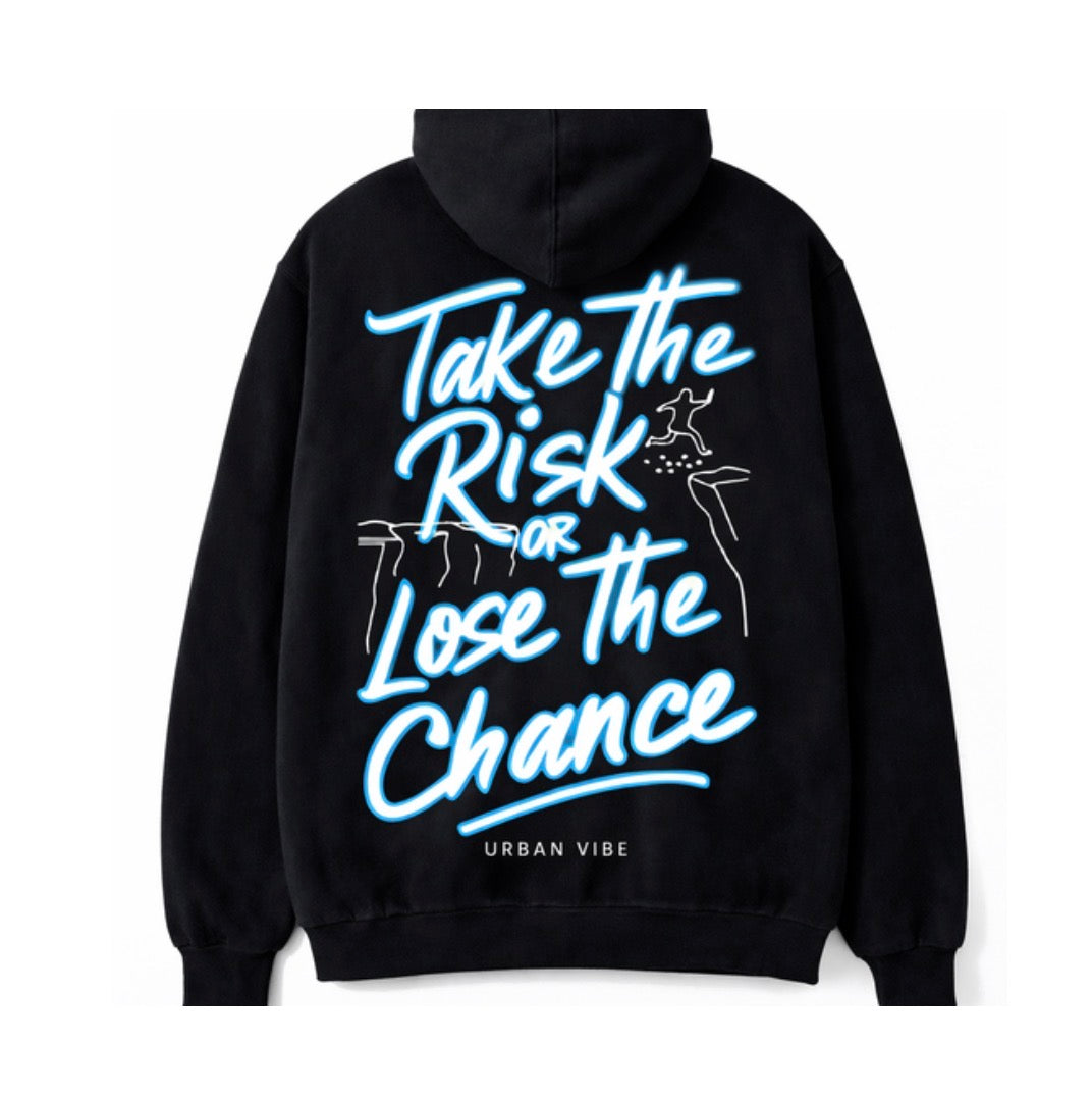 Urban Vibe - Take the Risk or Lose the Chance - Blue  - Hoodie