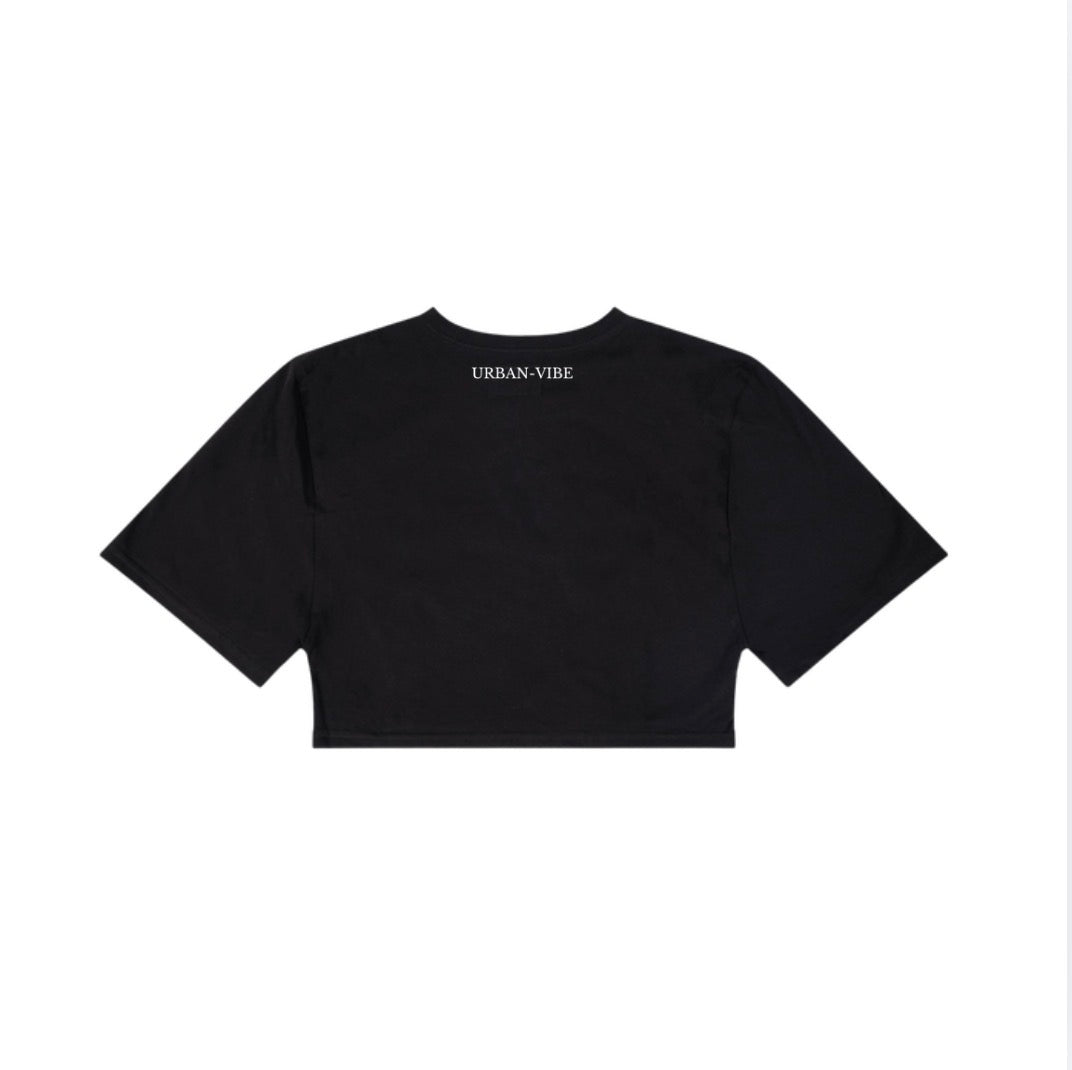 CROP-TOP BASIC - BLACK
