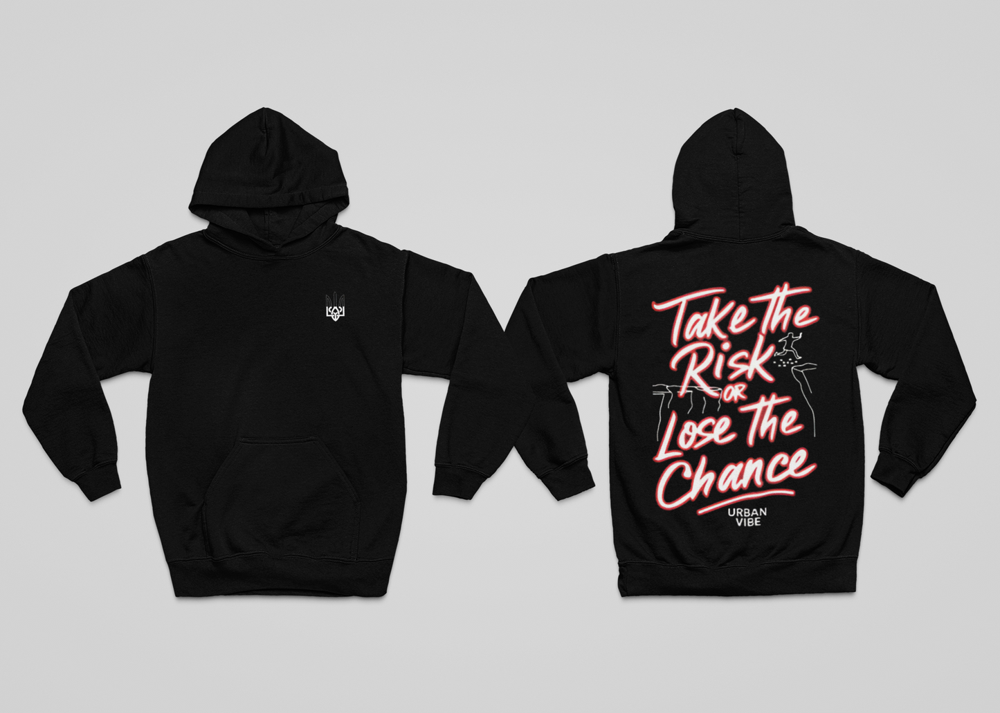 Urban Vibe - Take the Risk or Lose the Chance - Red- Hoodie