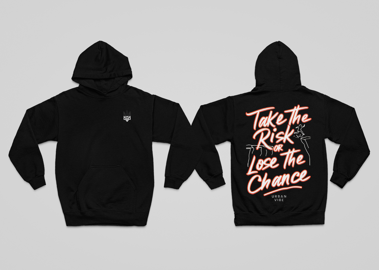 Urban Vibe - Take the Risk or Lose the Chance - Orange - Hoodie