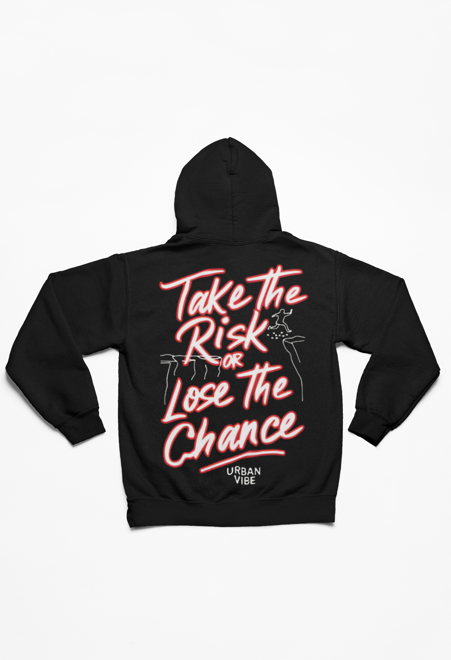 Urban Vibe - Take the Risk or Lose the Chance - Red- Hoodie