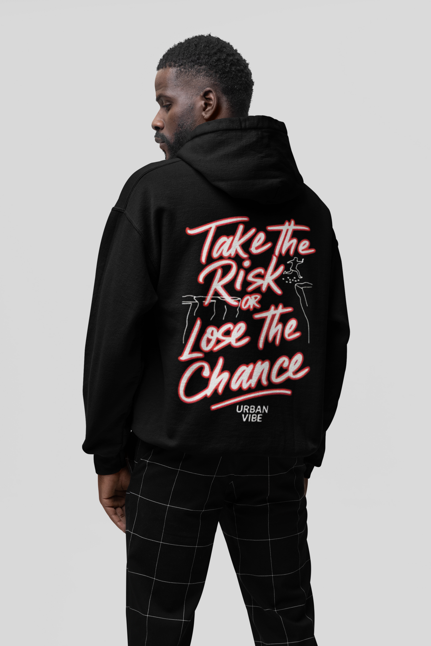 Urban Vibe - Take the Risk or Lose the Chance - Red- Hoodie